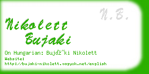 nikolett bujaki business card